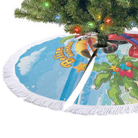 Belize Navidad Christmas Tree Skirt Funny Santa Toucan - Wonder Print Shop