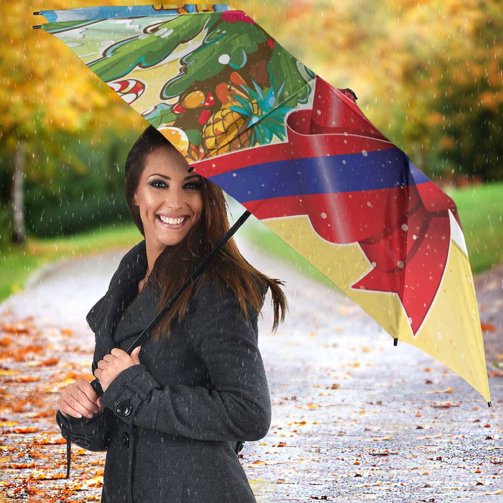 Belize Navidad Christmas Umbrella Funny Santa Toucan - Wonder Print Shop