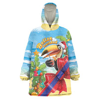 Belize Navidad Christmas Wearable Blanket Hoodie Funny Santa Toucan - Wonder Print Shop