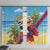 Belize Navidad Christmas Window Curtain Funny Santa Toucan - Wonder Print Shop