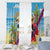 Belize Navidad Christmas Window Curtain Funny Santa Toucan - Wonder Print Shop
