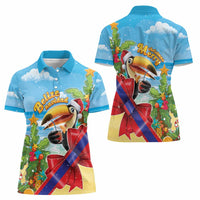 Belize Navidad Christmas Women Polo Shirt Funny Santa Toucan - Wonder Print Shop