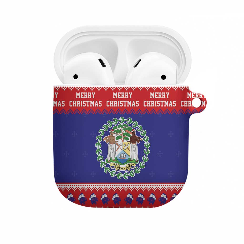 Belize Christmas AirPods Case Coat Of Arms Merry Xmas - Wonder Print Shop