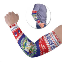 Belize Christmas Arm Sleeves Coat Of Arms Merry Xmas - Wonder Print Shop