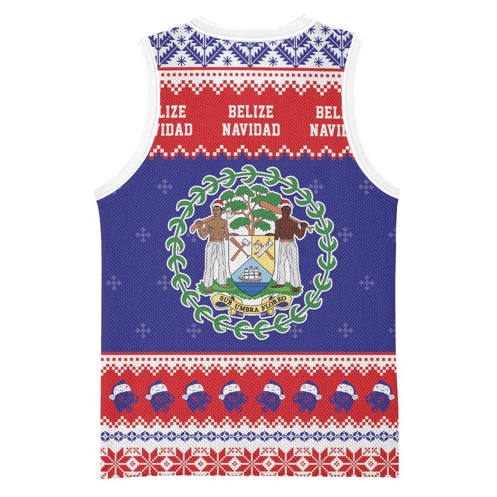 Belize Christmas Basketball Jersey Coat Of Arms Merry Xmas - Wonder Print Shop