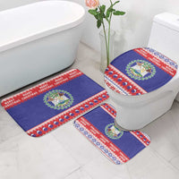 Belize Christmas Bathroom Set Coat Of Arms Merry Xmas - Wonder Print Shop