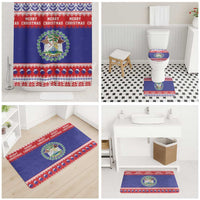 Belize Christmas Bathroom Set Coat Of Arms Merry Xmas - Wonder Print Shop