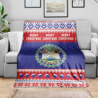 Belize Christmas Blanket Coat Of Arms Merry Xmas - Wonder Print Shop