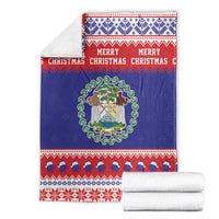 Belize Christmas Blanket Coat Of Arms Merry Xmas - Wonder Print Shop