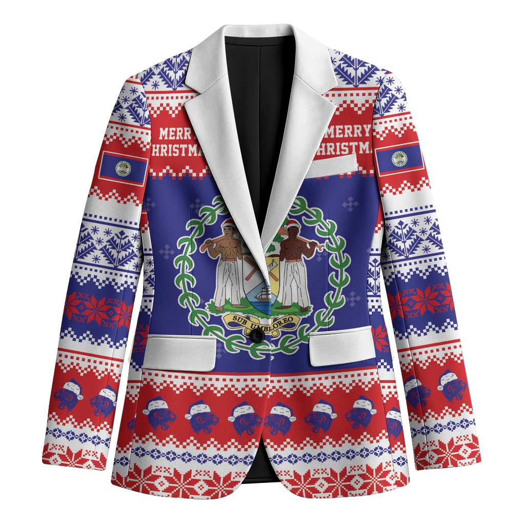 Belize Christmas Blazer Coat Of Arms Merry Xmas - Wonder Print Shop