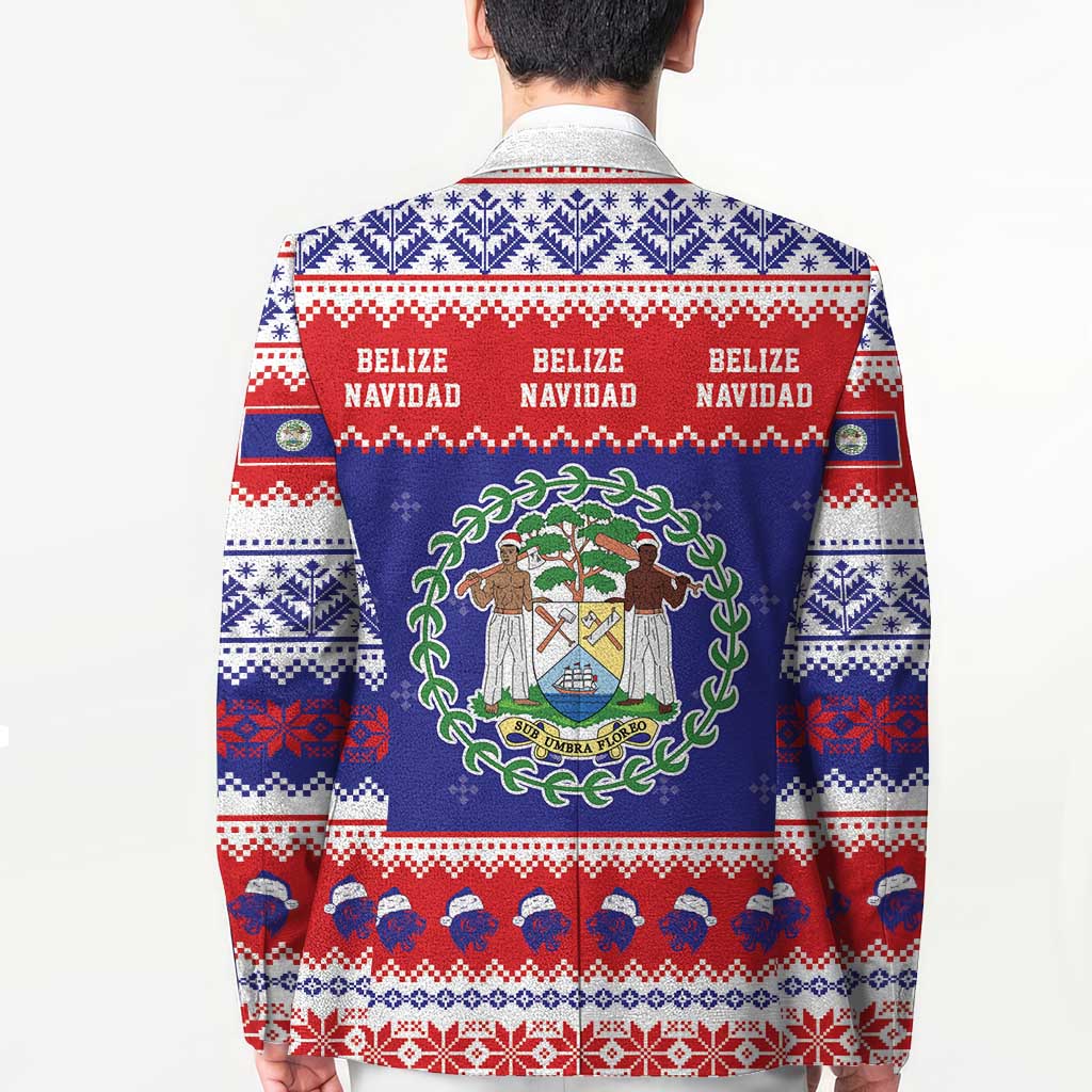 Belize Christmas Blazer Coat Of Arms Merry Xmas - Wonder Print Shop
