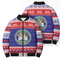Belize Christmas Bomber Puffer Jacket Coat Of Arms Merry Xmas - Wonder Print Shop