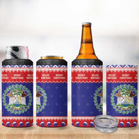 Belize Christmas 4 in 1 Can Cooler Tumbler Coat Of Arms Merry Xmas - Wonder Print Shop