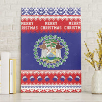 Belize Christmas Canvas Wall Art Coat Of Arms Merry Xmas - Wonder Print Shop