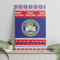 Belize Christmas Canvas Wall Art Coat Of Arms Merry Xmas - Wonder Print Shop