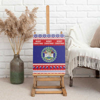 Belize Christmas Canvas Wall Art Coat Of Arms Merry Xmas - Wonder Print Shop