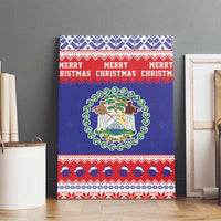 Belize Christmas Canvas Wall Art Coat Of Arms Merry Xmas - Wonder Print Shop