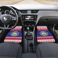 Belize Christmas Car Mats Coat Of Arms Merry Xmas - Wonder Print Shop