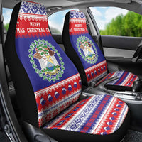 Belize Christmas Car Seat Cover Coat Of Arms Merry Xmas - Wonder Print Shop