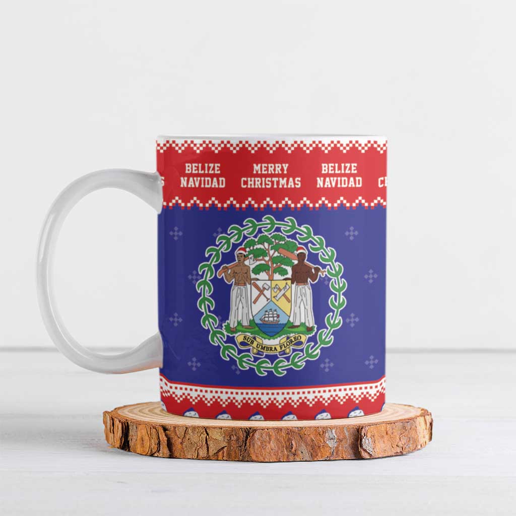 Belize Christmas Ceramic Mug Coat Of Arms Merry Xmas - Wonder Print Shop