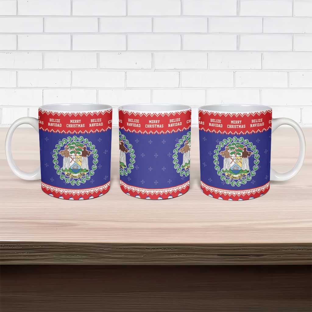 Belize Christmas Ceramic Mug Coat Of Arms Merry Xmas - Wonder Print Shop