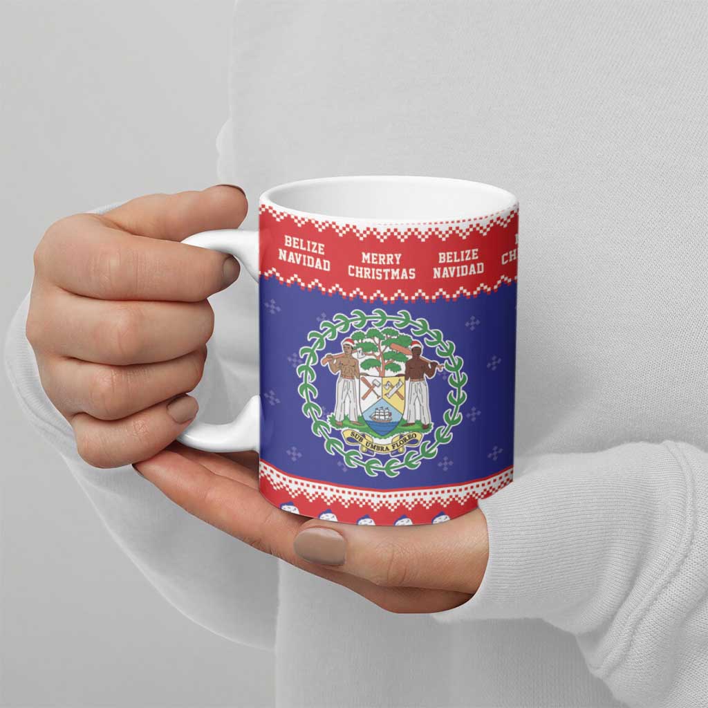 Belize Christmas Ceramic Mug Coat Of Arms Merry Xmas - Wonder Print Shop