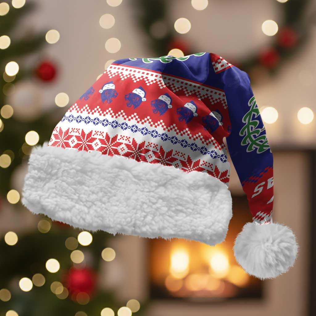 Belize Christmas Santa Hat Coat Of Arms Merry Xmas - Wonder Print Shop