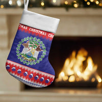 Belize Christmas Stocking Coat Of Arms Merry Xmas - Wonder Print Shop