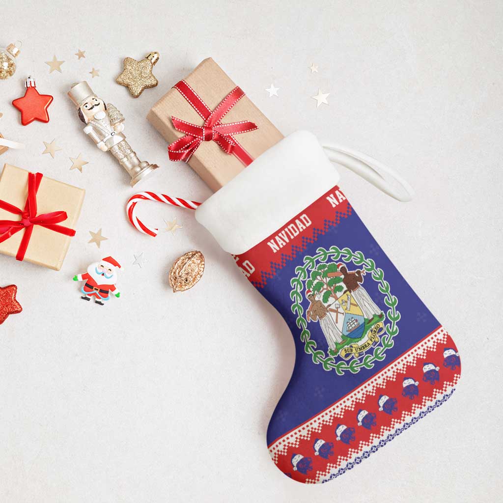 Belize Christmas Stocking Coat Of Arms Merry Xmas - Wonder Print Shop