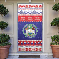 Belize Christmas Door Cover Coat Of Arms Merry Xmas - Wonder Print Shop
