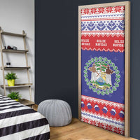 Belize Christmas Door Cover Coat Of Arms Merry Xmas - Wonder Print Shop