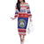 Belize Christmas Family Matching Off The Shoulder Long Sleeve Dress and Hawaiian Shirt Coat Of Arms Merry Xmas - Wonder Print Shop