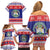 Belize Christmas Family Matching Off Shoulder Short Dress and Hawaiian Shirt Coat Of Arms Merry Xmas - Wonder Print Shop