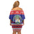 Belize Christmas Family Matching Off Shoulder Short Dress and Hawaiian Shirt Coat Of Arms Merry Xmas - Wonder Print Shop