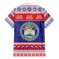 Belize Christmas Family Matching Puletasi and Hawaiian Shirt Coat Of Arms Merry Xmas - Wonder Print Shop
