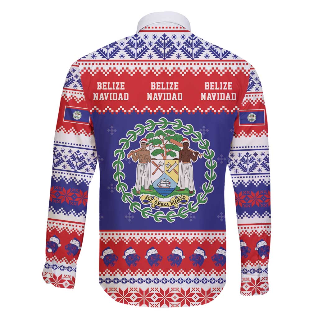 Belize Christmas Family Matching Puletasi and Hawaiian Shirt Coat Of Arms Merry Xmas - Wonder Print Shop