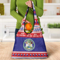 Belize Christmas Grocery Bag Coat Of Arms Merry Xmas - Wonder Print Shop