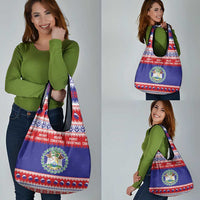 Belize Christmas Grocery Bag Coat Of Arms Merry Xmas - Wonder Print Shop