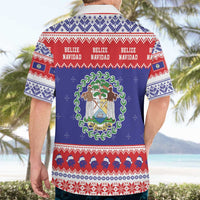 Belize Christmas Hawaiian Shirt Coat Of Arms Merry Xmas - Wonder Print Shop