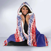 Belize Christmas Hooded Blanket Coat Of Arms Merry Xmas - Wonder Print Shop