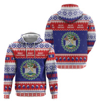 Belize Christmas Hoodie Coat Of Arms Merry Xmas - Wonder Print Shop