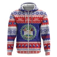 Belize Christmas Hoodie Coat Of Arms Merry Xmas - Wonder Print Shop