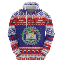 Belize Christmas Hoodie Coat Of Arms Merry Xmas - Wonder Print Shop