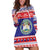Belize Christmas Hoodie Dress Coat Of Arms Merry Xmas - Wonder Print Shop