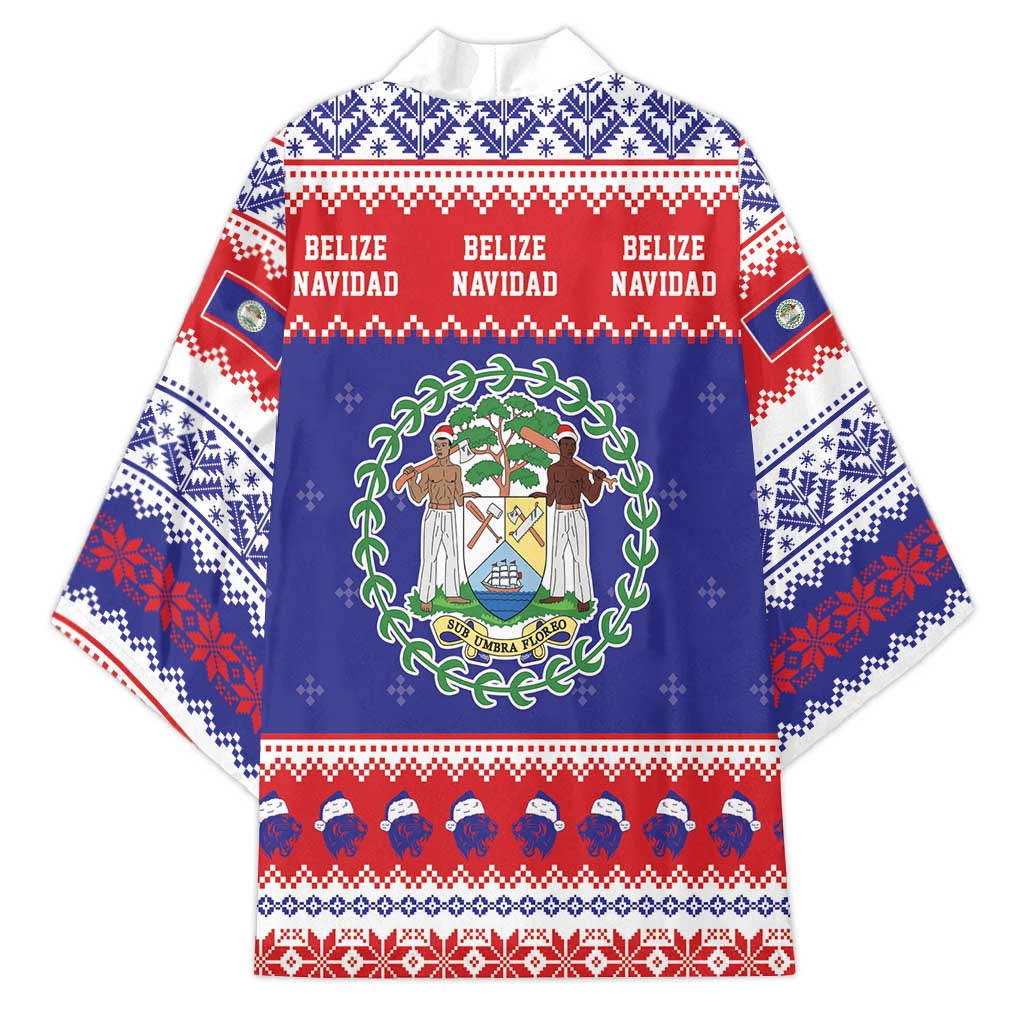 Belize Christmas Kimono Coat Of Arms Merry Xmas - Wonder Print Shop