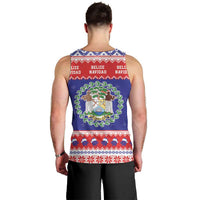 Belize Christmas Men Tank Top Coat Of Arms Merry Xmas - Wonder Print Shop