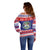 Belize Christmas Off Shoulder Sweater Coat Of Arms Merry Xmas - Wonder Print Shop