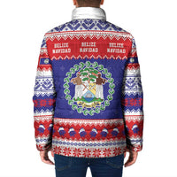 Belize Christmas Padded Jacket Coat Of Arms Merry Xmas - Wonder Print Shop