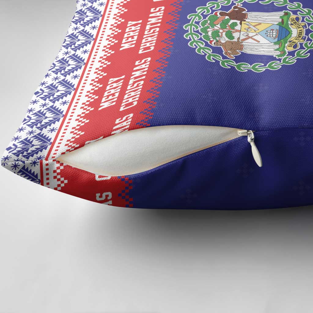 Belize Christmas Pillow Cover Coat Of Arms Merry Xmas - Wonder Print Shop