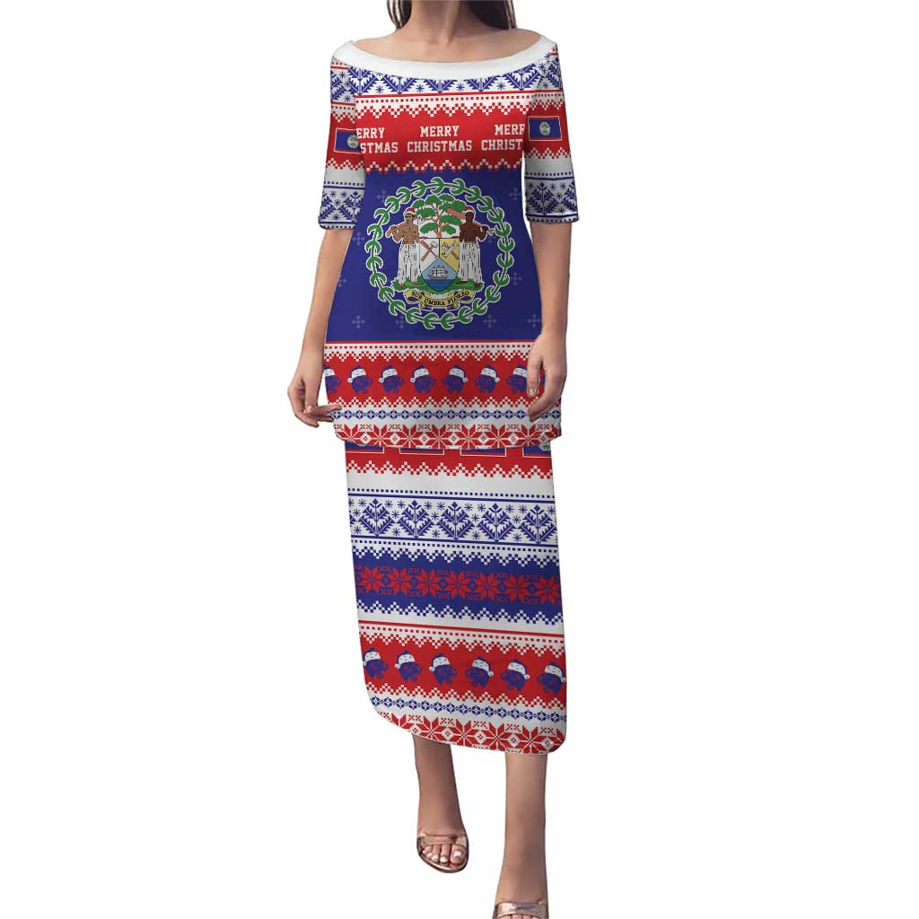 Belize Christmas Puletasi Coat Of Arms Merry Xmas - Wonder Print Shop